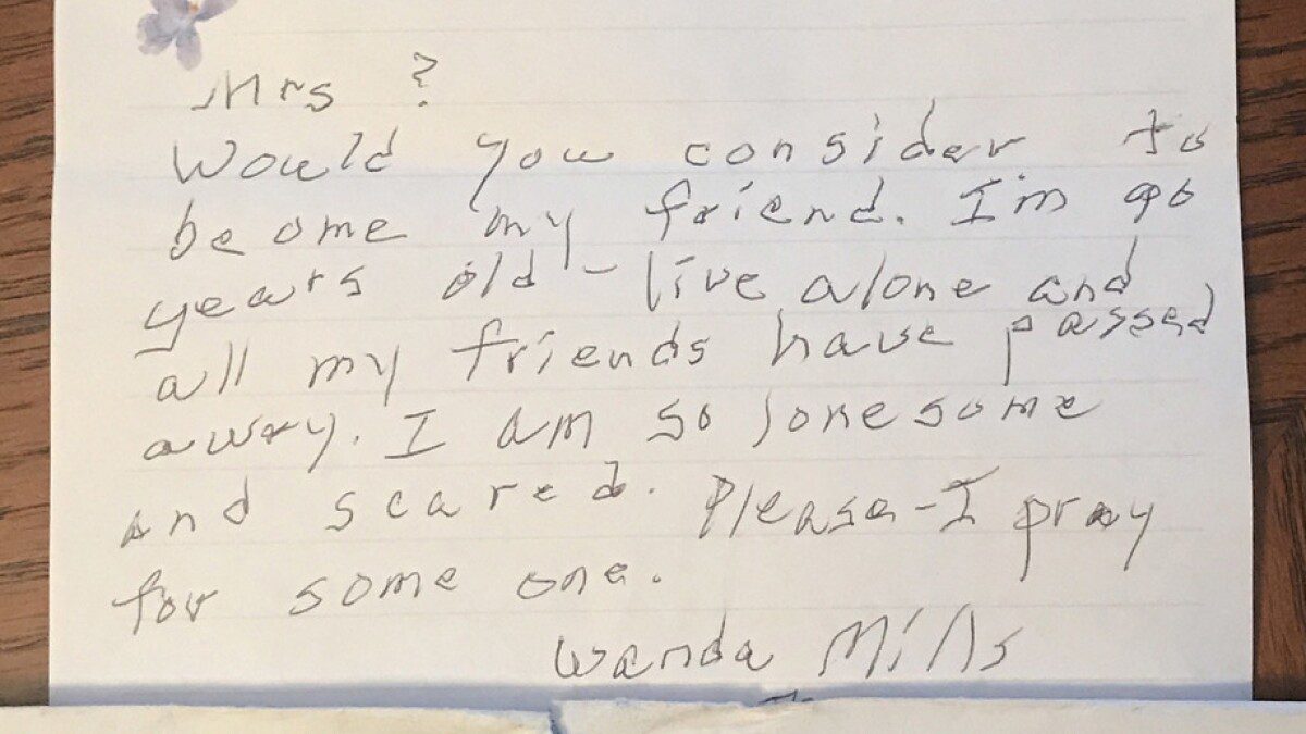 Lonely 90-year-old Lady Leaves A Touching Note On Neighbor’s Door ...